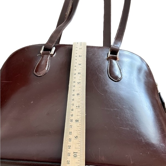 Preswick & Moore Split Cowhide Leather Structured Shoulder Tote Made in Italy - Picture 6 of 16